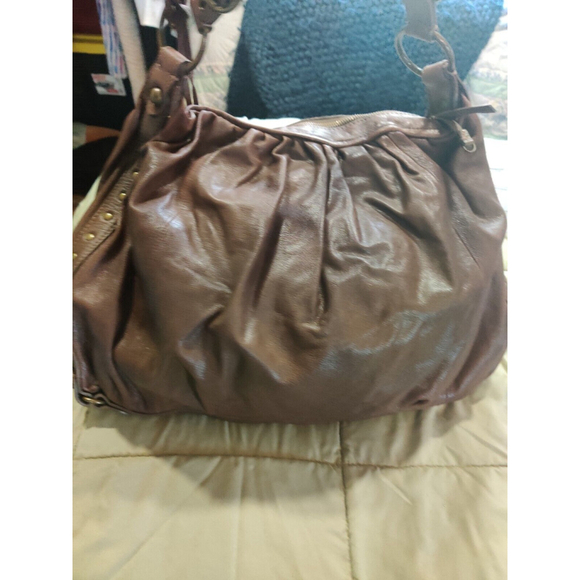 Vtg Juicy Couture Hobo Purse Brown Goatskin Leather - Picture 7 of 16